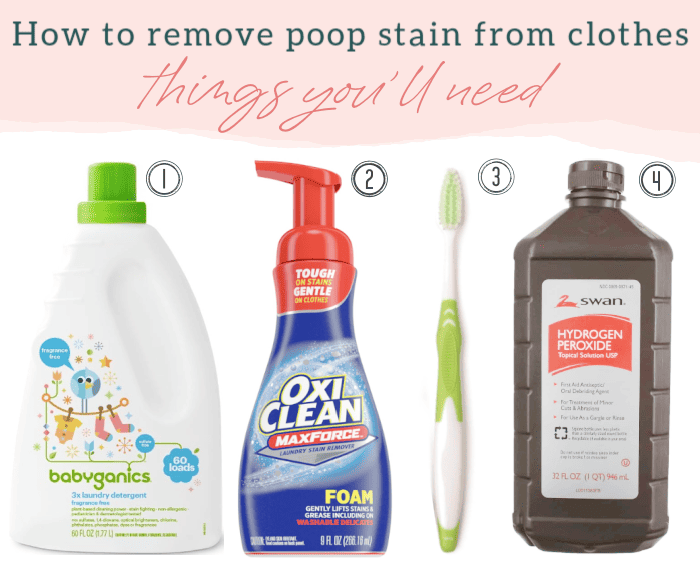 how to remove poop stains from baby clothes