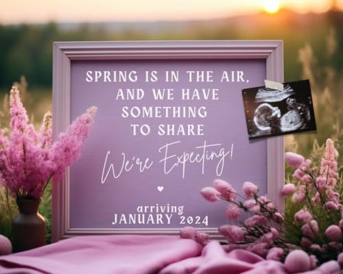 spring baby announcement ideas