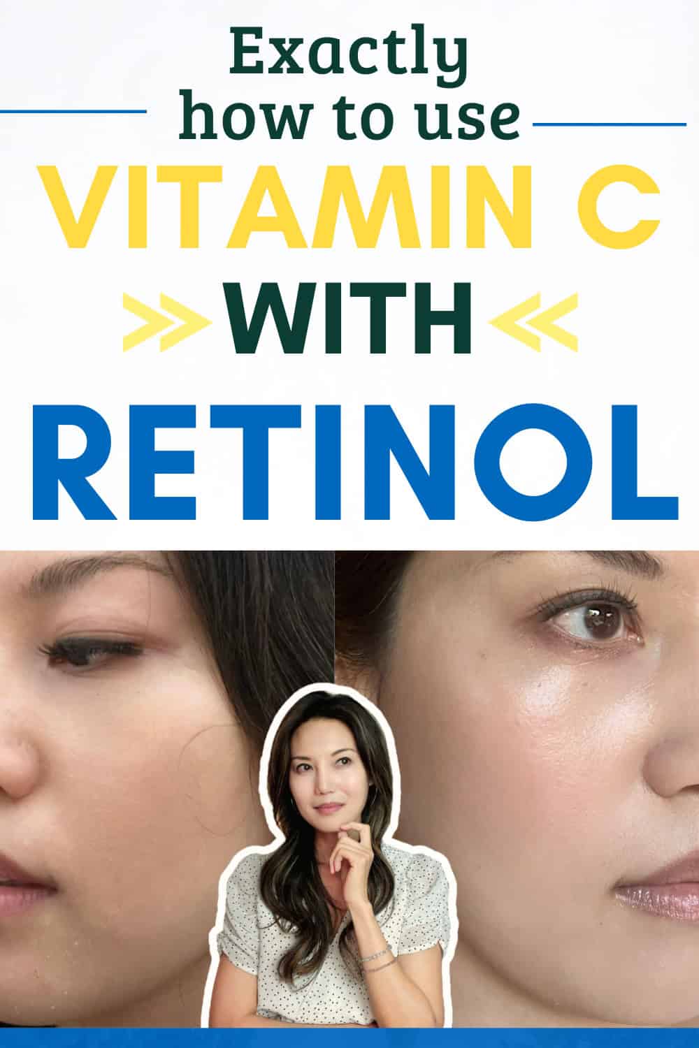 skincare routine with retinol and vitamin c for wrinkles